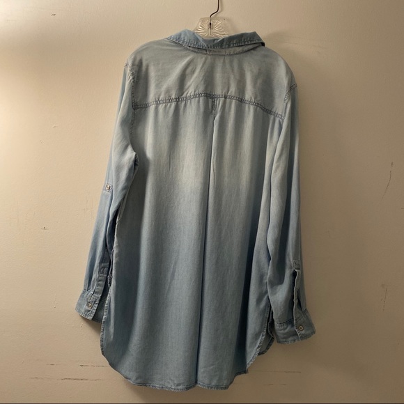 Ny &co | light Blue v-neck lyocell top - Picture 2 of 6